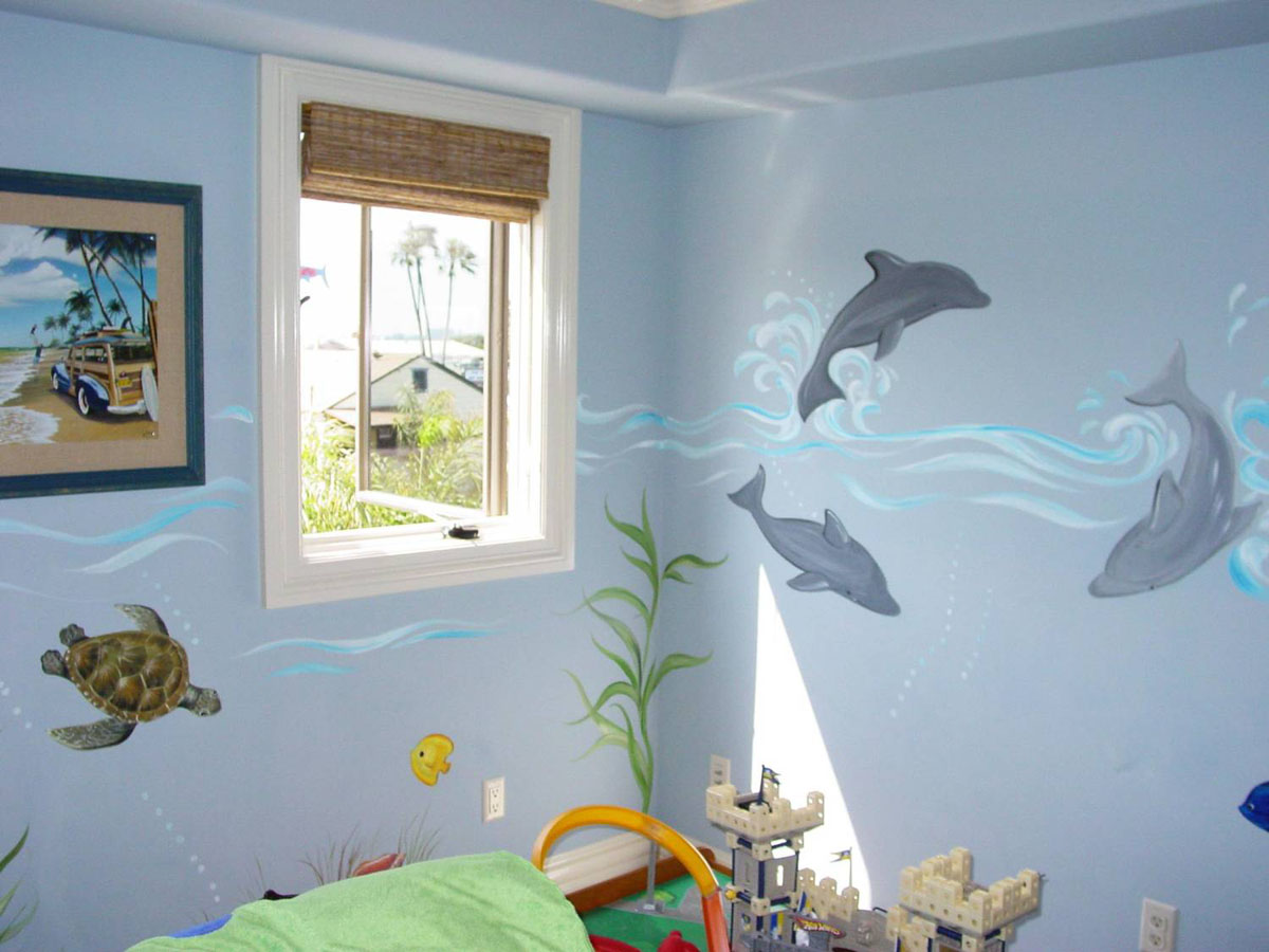 Детская комната для мальчика на морскую тематику