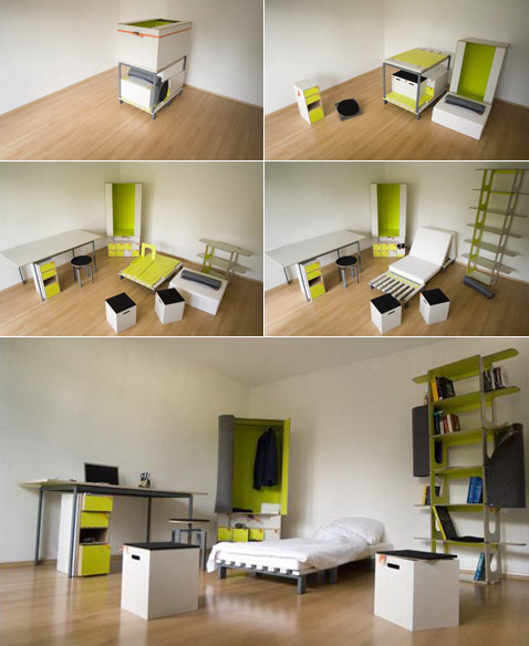 Многофункциональная мебель для спальни в малогабаритной квартире