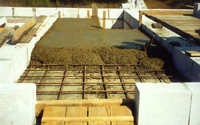 Заливка бетону перекриття