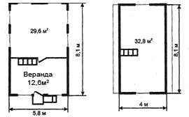 Рис. 9.а. Перший варіант планування будинку