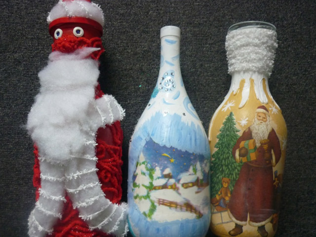 Декорированные бутылки