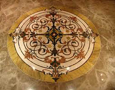 Мармурова підлога для спальні в класичному стилі