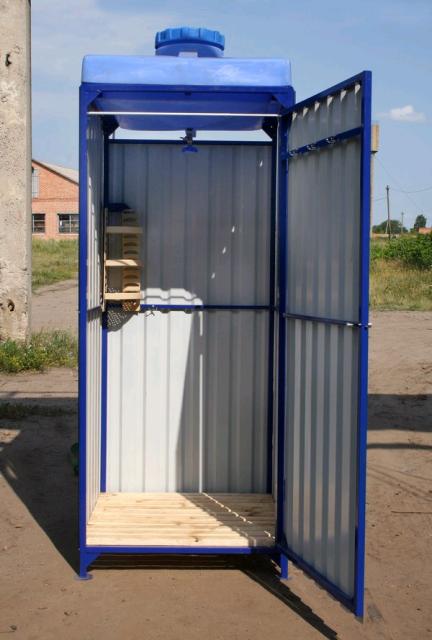 Летний душ для дачи с дверью и подогревом Ариэль 09 AД-Б250 люкс